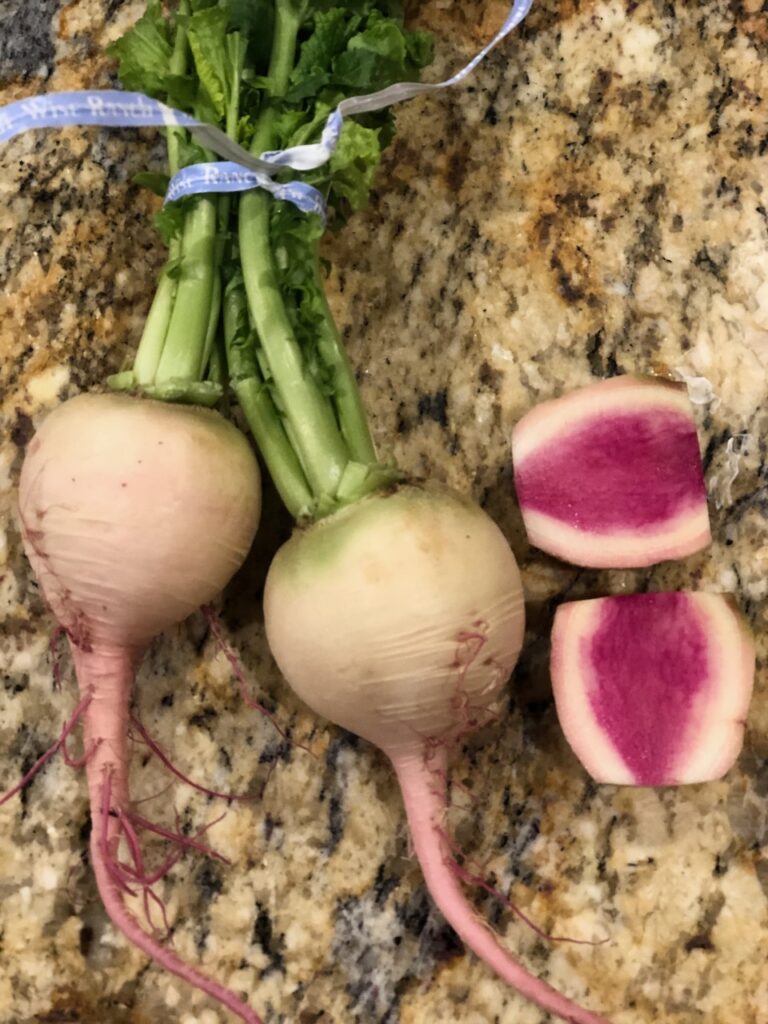 example of a watermelon radish used in this dish