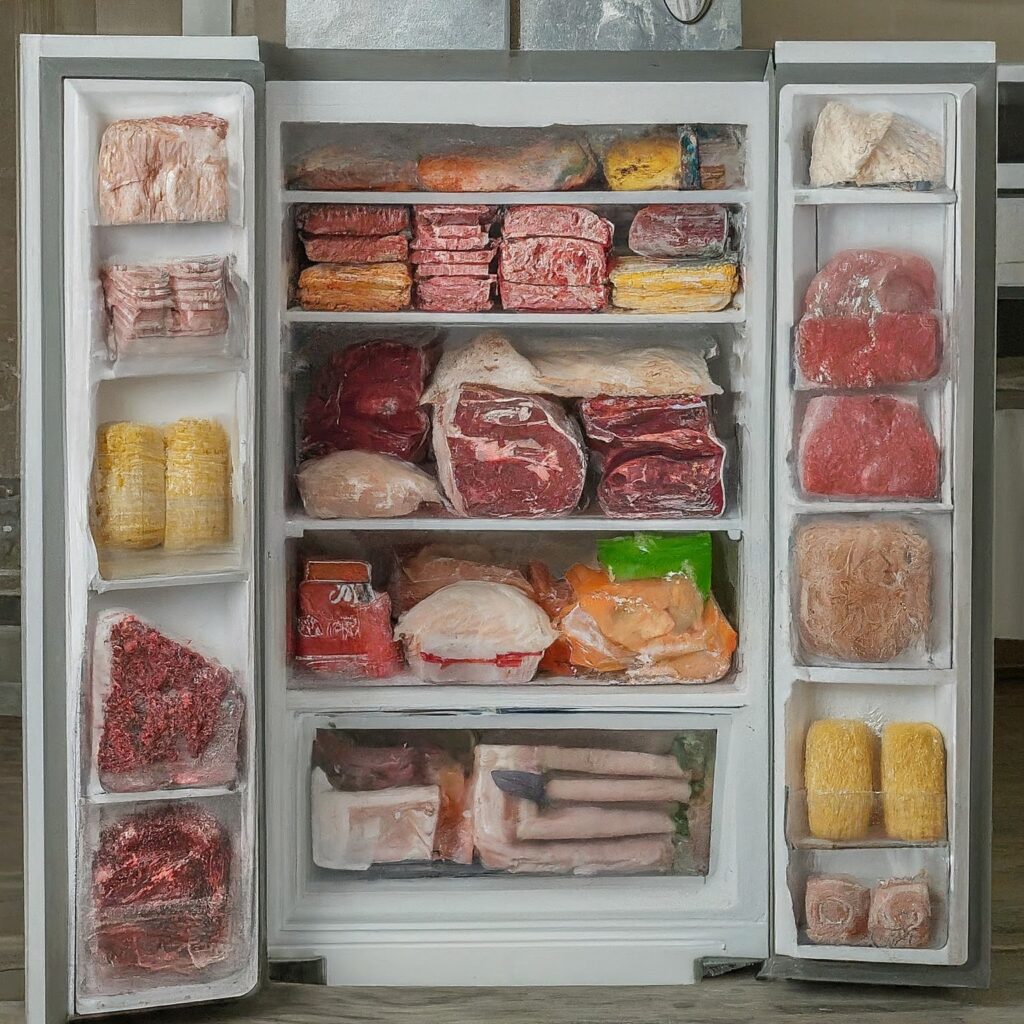 Freezer full of items 