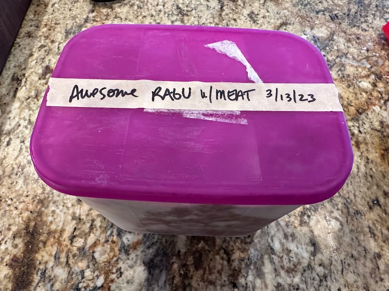 Awesome homemade Ragu that was frozen and needs to be eaten 