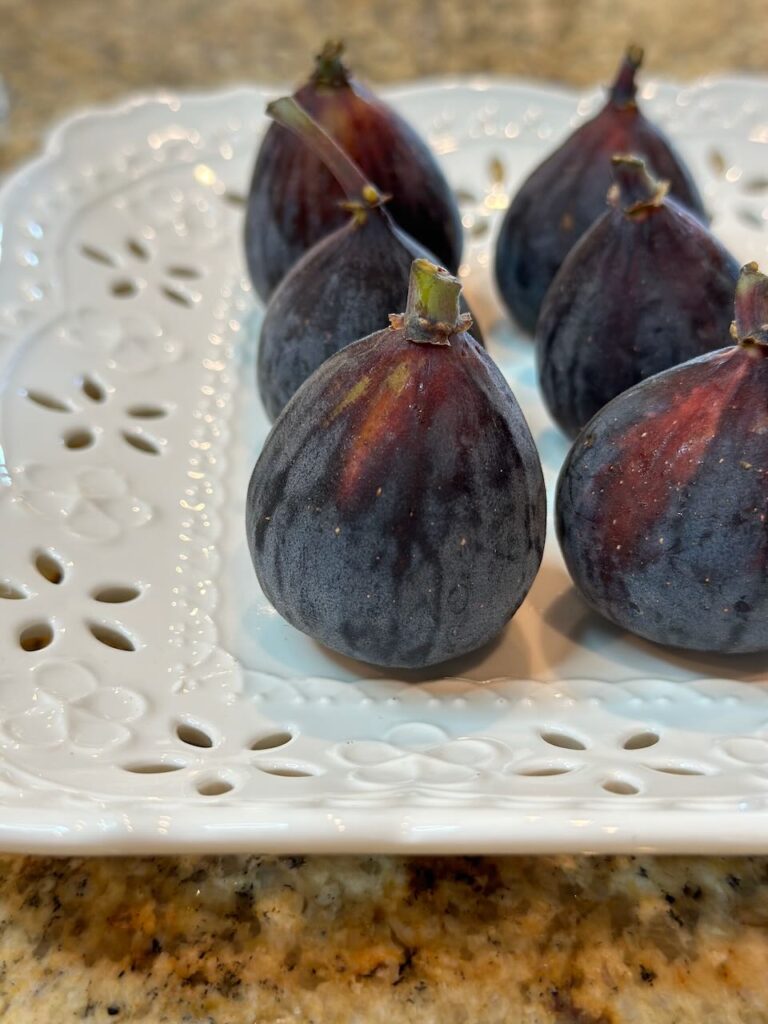 Fresh Whole Figs on a Plate 