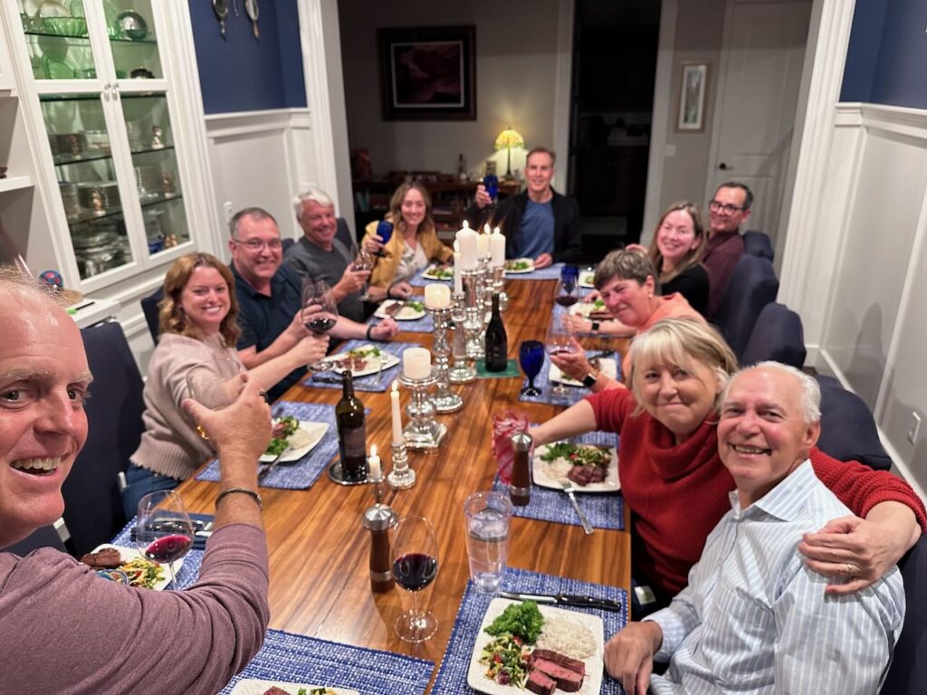 Dinner at Casa Lampert where Jody brought broccoli that was DELICIOUS