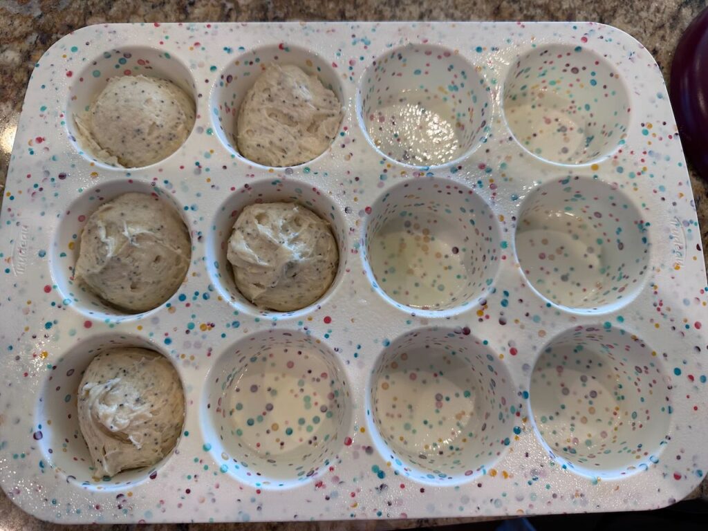 Preparing Lemon Poppyseed Muffins
