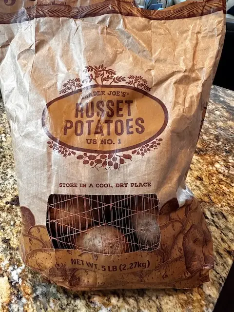 A big ol bag of TJ's Russet Potatoes