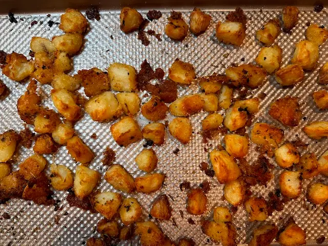 Roasted Potatoes looking crispy and delicious! 