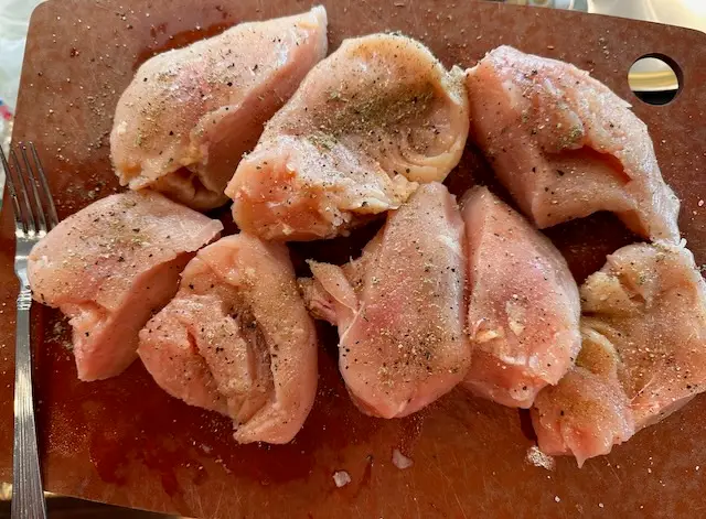 Raw Chicken with Spices